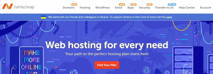 Namecheap web hosting