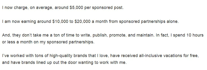 make money blogging sponsorships